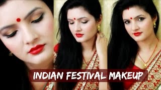 Diwali / Durga Puja Makeup Tutorial - Happy Diwali