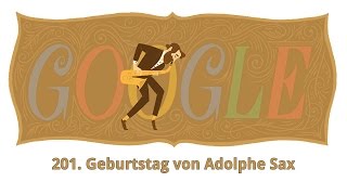 Adolphe Sax's 201st Birthday Google Doodle