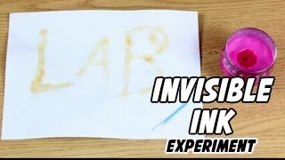 Invisible Ink || Science Experiment
