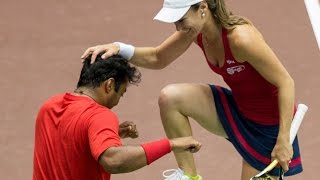 Leander Paes & Martina Hingis 7/14/14 Mixed Doubles Highlights