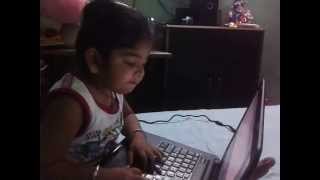 Cute Boy Working on Laptop (Angad Singh Hunjan)