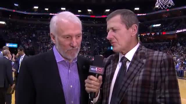 NBA: Greg Popovich Welcomes Craig Sager Back to the Sidelines