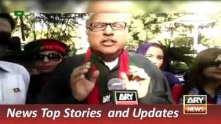 ARY News Headlines 5 December 2015, PTI Leader Arif Alvi Media Talk on LB Election Karachi