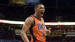 NBA: Russell Westbrook Throws it Off Rodney Hood's Back and Beats the Buzzer