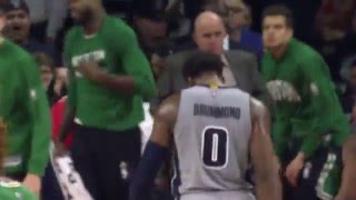 NBA: Andre Drummond Pulls Up from Half-Court