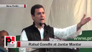 Rahul Gandhi addresses Congress protest rally at Jantar Mantar