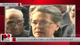 Congress President Sonia Gandhi on National Herald