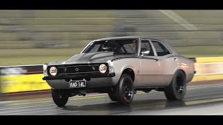 DANDY ENGINES 7 SEC OUTLAW RADIAL TWIN TURBO CORTINA FULL THROTTLE FRIDAY