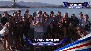 U.S. Women's Soccer Team sends their well-wishes to the U.S. Military