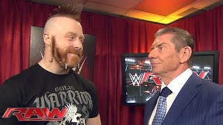 Mr. McMahon gives pre-match instructions to Roman Reigns and Sheamus: WWE Raw, January 4, 2016