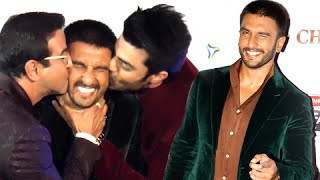 (VIDEO) Ranveer Singh On A Kiss Marathon | Filmfare Pre Party 2015 | Candid Moments, RED CARPET