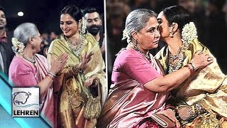 Jaya Bachchan, Rekha HUG At Star Screen Awards 2016