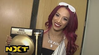 Bayley and Sasha Banks accept the Match of 2015 NXT Year-End Award: January 13, 2016