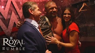 The McMahon family celebrates Triple H's historic victory: January 24, 2016
