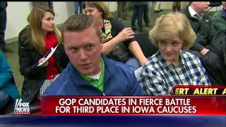 GOP candidates battle for third place in Iowa caucus