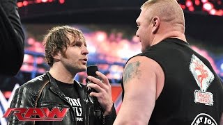 Dean Ambrose wants Brock Lesnar to take him to Suplex City: WWE Raw, February 1, 2016