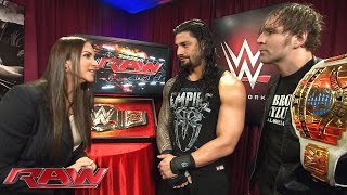 Stephanie McMahon plays mind games with Roman Reigns and Dean Ambrose: WWE Raw, February 1, 2016