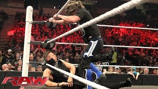 AJ Styles attacks The Miz on the set of Miz TV: WWE Raw, February 1, 2016