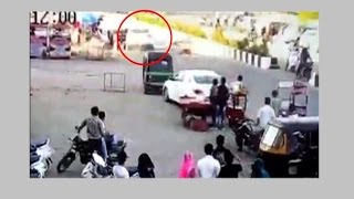 CCTV footage shows Surat man hit a biker