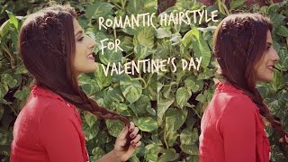 2 Minute Romantic Hairstyle For Valentine's Day| Easy Hair Tutorial