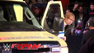 An injured Dean Ambrose retaliates against Brock Lesnar: Raw