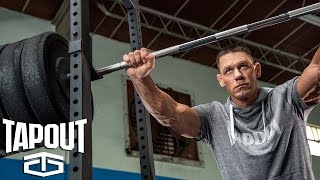 Go behind the scenes of John Cena's workout, powered by Tapout