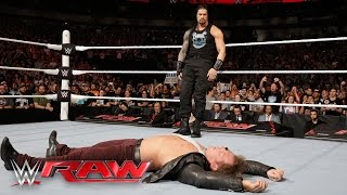 Roman Reigns is confronted by Kevin Owens, AJ Styles, Sami Zayn & Chris Jericho: Raw, Apr. 4,. 2016