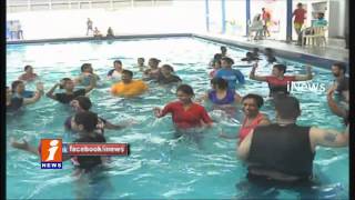 Zumba Dance At Seasons Indoor Swimming Pool in Madhapur - Hyderabad - iNews