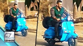 Salman Khan Rides Scooter On 'Sultan' Sets