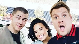 Demi Lovato & Nick Jonas Carpool Karaoke Sneak Peek With James Corden