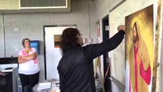 Live painting & painting workshop by navneet Agnihotri at Ripley high school Mississippi USA