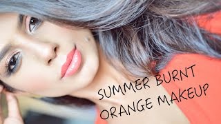 Summer Burnt Orange Makeup
