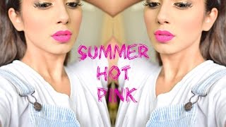 Summer Hot Pink & Gold Eyes Makeup  BeautyConfessionz