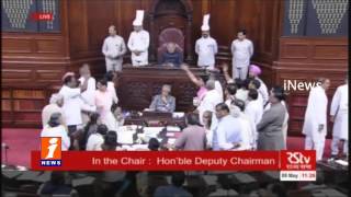Congress Leaders Protest in Rajya Sabha over Agustawestland Scam iNews