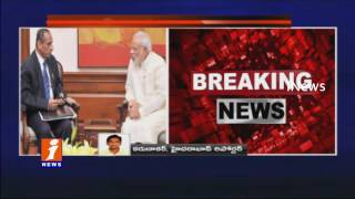 Governor Narasimhan Meets Modi On Drought In Telugu States iNews