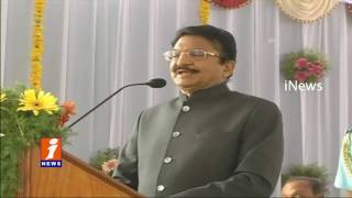 Maharashtra Governor CH Vidyasagar Rao unveils Dr PVS Raju bronze statue in Kakinada iNews