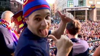 FC Barcelona - La Liga Champions Victory Parade 2016 (Best moments)