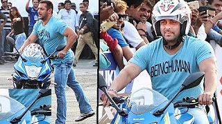 Salman Khan Riding BIKE In Public