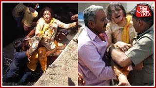 BJP MP Poonamben Madam Falls Into Drain During Demolition Drive