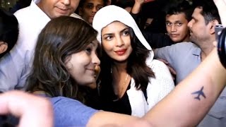 Priyanka Chopra greets fans at Mumbai Airport!