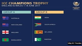 ICC Champions Trophy Schedule 2017