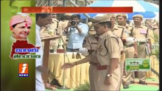 CM KCR Presents Medals To Police Officials | Telangana Formation Day Celebrations | iNews