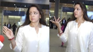 Hema Malini INSULTS Media Reporter At Mumbai Airport!