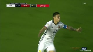 Colombia vs Paraguay 2-1 - Gol de James Rodriguez - Copa America 2016
