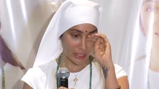 Sofia Hayat breaks down as she reveals her transformation into a NUN