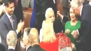 Prime Minister Narendra Modi welcomed with a thunderous applause by US Congress leaders