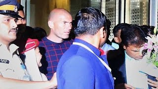 French Football Legend Zinedine Zidane Arrives India | Full VIDEO