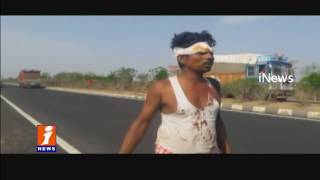 Ghee Tanker Slips On Adilabad Road | iNews