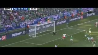 Arkadiusz Milik GOAL! Poland Vs Northern Ireland 1-0 - UEFA EURO 2016 - 12/06/2016