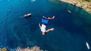 Cliff Jumping Italy - creating a Contiki Legend in 4K!